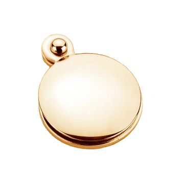 Round Covered Plain Escutcheon Polished Brass Lacquered