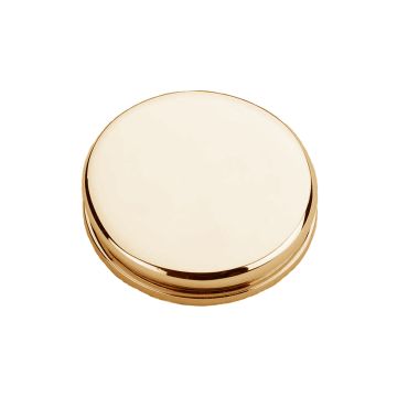 Round Covered Escutcheon Round Edge Design 32mm Polished Brass Lacquered