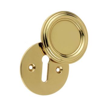 Parisian Covered Escutcheon 42 mm Polished Brass Lacquered