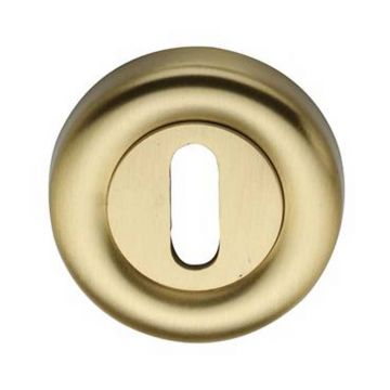 Keyhole Profile Escutcheon 53 mm Satin Brass Lacquered