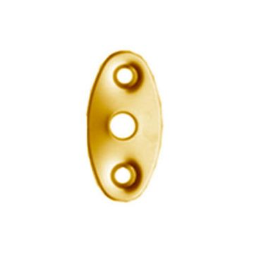 Oval Security Bolt Escutcheon Polished Brass Lacquered