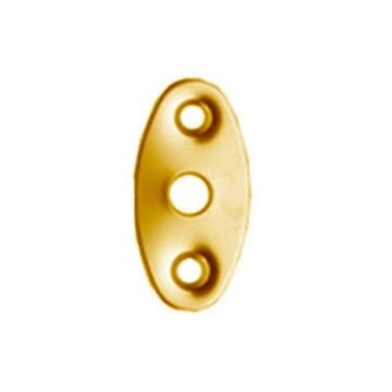 Oval Security Bolt Escutcheon  Polished Brass Unlacquered