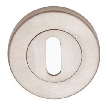 Round Keyhole Profile Escutcheon 53 mm Satin Nickel Plate
