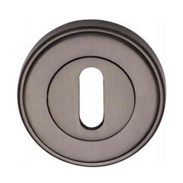 Round Keyhole Profile Escutcheon 53 mm Matt Bronze Lacquered