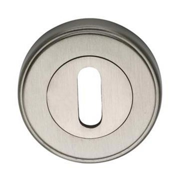 Round Keyhole Profile Escutcheon 53 mm Satin Nickel Plate