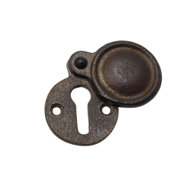 Bronze Round Covered Escutcheon 32 mm Rustic Solid Bronze