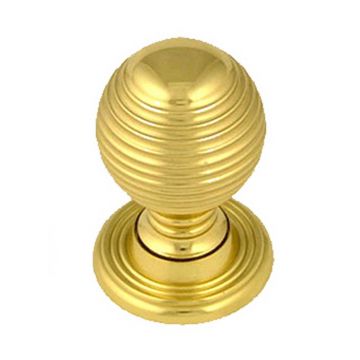 Queen Anne Cupboard Knob 23 mm Polished Brass Lacquered