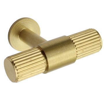 Lines T Bar Pull Handle 50 mm-Satin Brass Lacquered