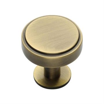 Stepped Disc Cupboard 32 mm Brushed Antique Brass Lacquered