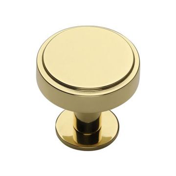 Stepped Disc Cupboard 32 mm Polished Brass Lacquered