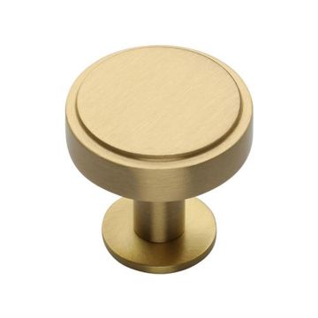 Stepped Disc Cupboard 32 mm Satin Brass Lacquered