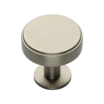 Stepped Disc Cupboard 32 mm Satin Nickel Plated