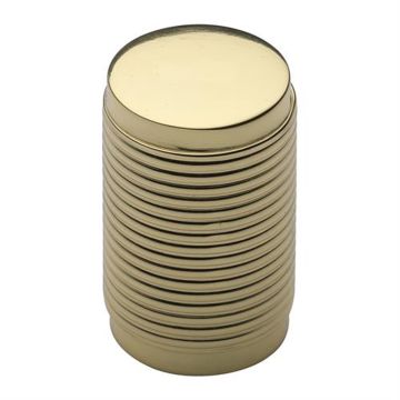 Ribbed Cupboard 21 mm Polished Brass Lacquered