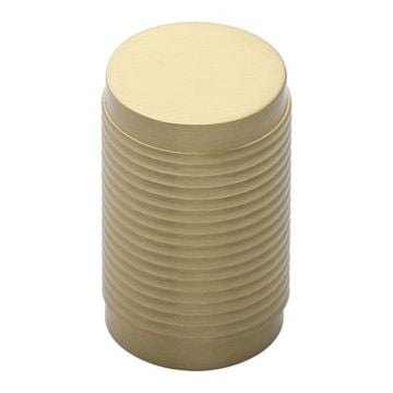 Ribbed Cupboard 21 mm Satin Brass Lacquered