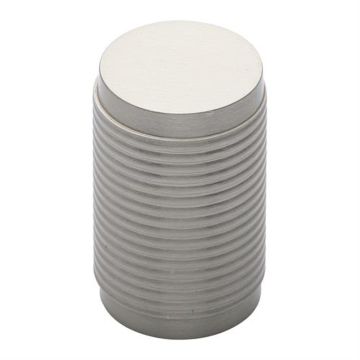 Ribbed Cupboard 21 mm Satin Nickel Plated