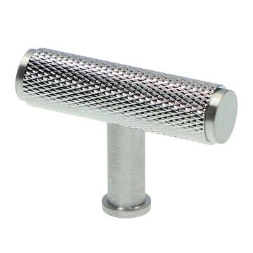 Dual T-Bar Knurled Cabinet Handle 55 mm