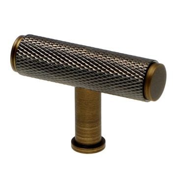 Dual T-Bar Knurled Cabinet Handle 55 mm