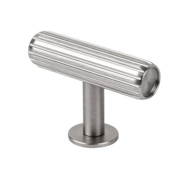 Rille T Bar Pull Handle 55 mm Satin Stainless Finish 