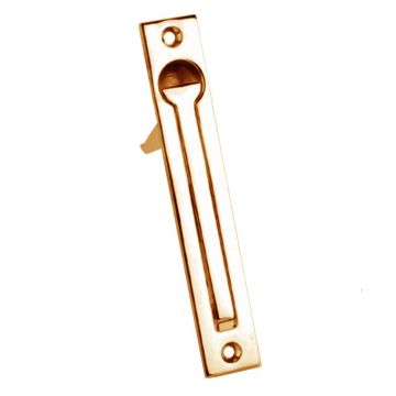 Door Edge Flush Handle  Polished Brass Unlacquered