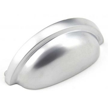 Regency Cup Drawer Pull 85 mm Satin Chrome Plate