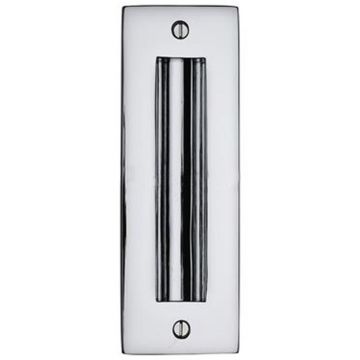 Flush Door Pull Handle 152 x 51 mm Polished Chrome Plate