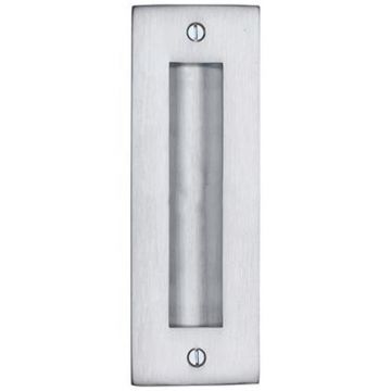 Flush Door Pull Handle 152 x 51 mm Satin Chrome Plate