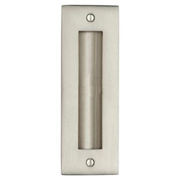 Flush Door Pull Handle 152 x 51 mm Satin Nickel Plate
