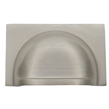 Arterberry Cup Drawer Pull 64 mm Satin Nickel Plate