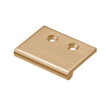 Round Lip Edge Pull Handle 38 x 50 mm (Satin Brass Lacquered)