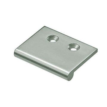 Round Lip Edge Pull Handle 38 x 50 mm (Satin Nickel Plate)