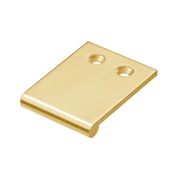 Round Lip Edge Pull Handle 68 x 50 mm (Satin Brass Lacquered)