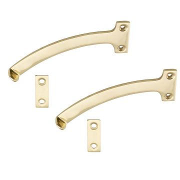 Quadrant Fanlight Window Stay 203 mm Polished Brass Lacquered