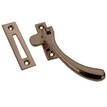 Bulb Window Fastener 16 mm Tongue with Mortice Plate Imitation Bronze Unlacquered