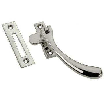 Bulb Window Fastener 16 mm Tongue with Mortice Plate Satin Nickel Plate