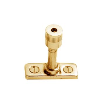 Casement Window Stay Locking Pin Polished Brass Lacquered