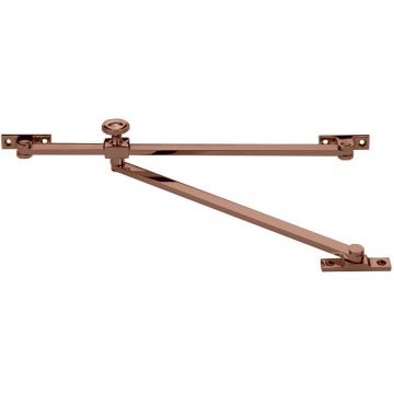 Double Arm Outward Opening Sliding Window Stay 270 mm Imitation Bronze Unlacquered