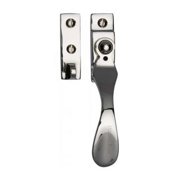 Spoon Design Wedge Plate Locking Window Fastener  Polished Nickel Plate