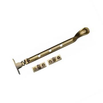 Spoon Casement Window Stay 203 mm Brushed Antique Brass Lacquered