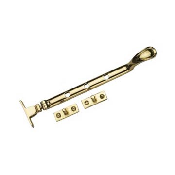 Spoon Casement Window Stay 203 mm Polished Brass Lacquered