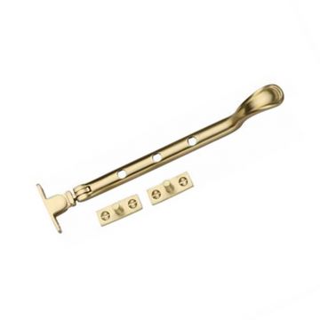 Spoon Casement Window Stay 203 mm Satin Brass Lacquered