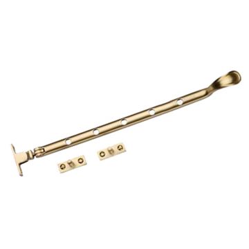 Spoon Casement Window Stay 305 mm Satin Brass Lacquered