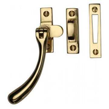 Pear Casement Window Fastener Polished Brass Lacquered