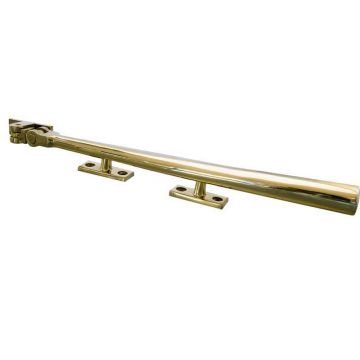 Pinzolo Casement Window Stay 254 mm Polished Brass Lacquered
