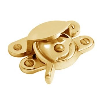 Fitch Sash Window Fastener Polished Brass Lacquered