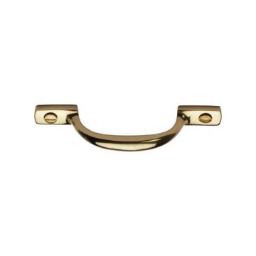 Sash Window Pull Handle 125 mm Polished Brass Lacquered