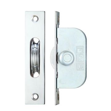 Axle Bearing Sash Pulley with Brass Wheel & Square Faceplate Polished Chrome Plate