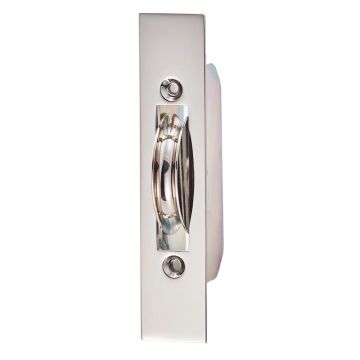 Axle Bearing Sash Pulley with Brass Wheel & Square Faceplate 100 kg Polished Chrome Plate