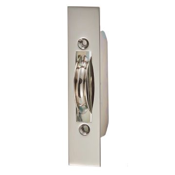 Axle Bearing Sash Pulley with Brass Wheel & Square Faceplate 100 kg Polished Nickel Plate