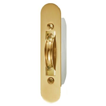 Axle Bearing Sash Pulley with Brass Wheel & Radius Faceplate 100 kg Satin Brass Lacquered
