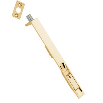 Lever Action Flush Bolt 152 x 19 mm  Polished Brass Unlacquered